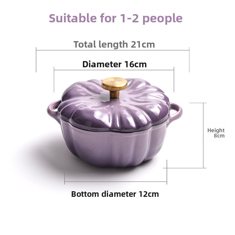 Cast Iron Pumpkin Enamel Pot