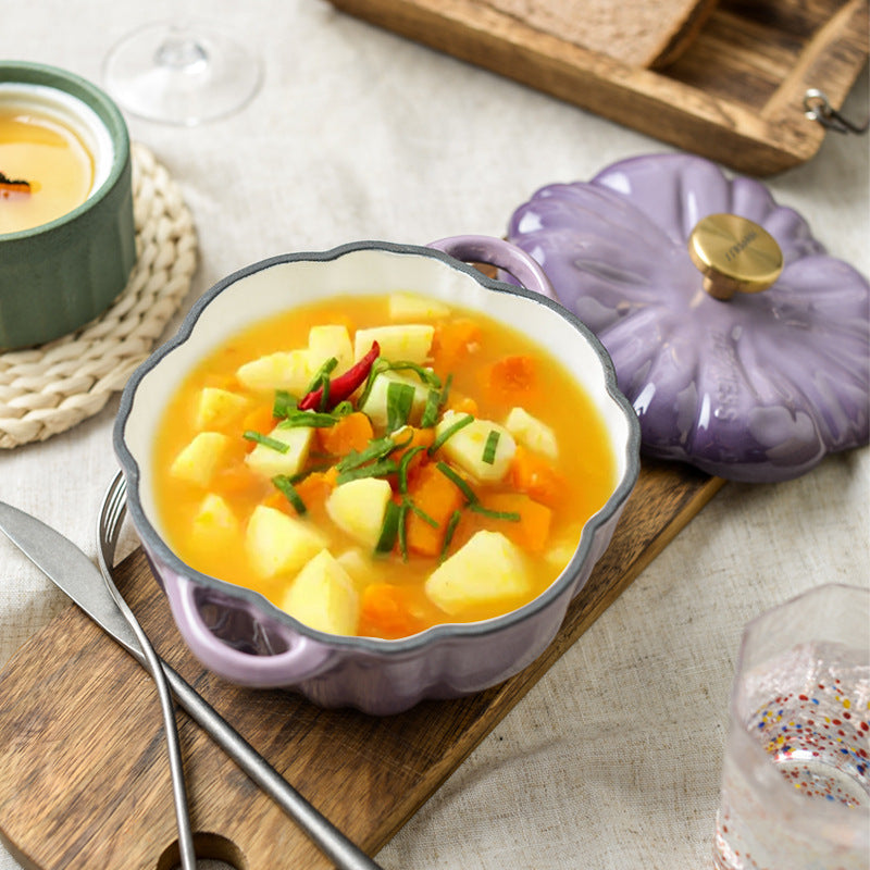 Cast Iron Pumpkin Enamel Pot