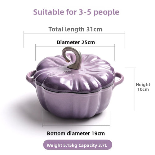 Cast Iron Pumpkin Enamel Pot