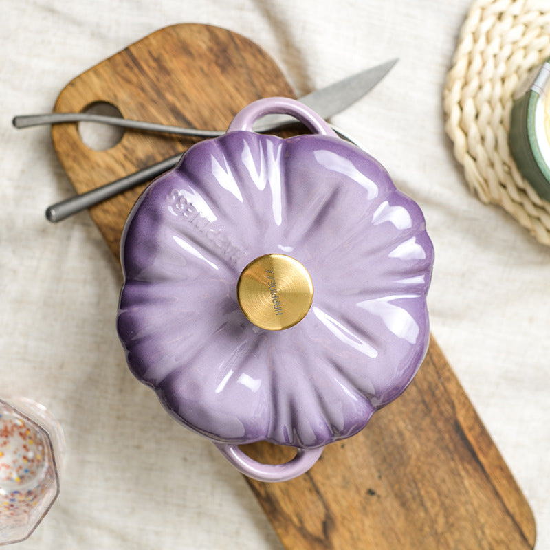 Cast Iron Pumpkin Enamel Pot