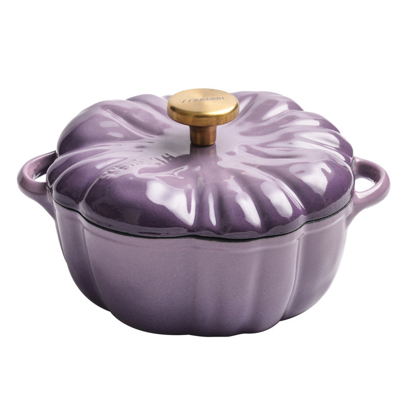 Cast Iron Pumpkin Enamel Pot