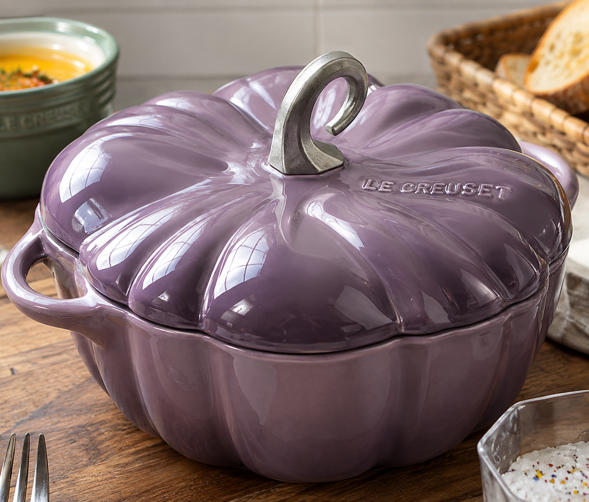 Cast Iron Pumpkin Enamel Pot